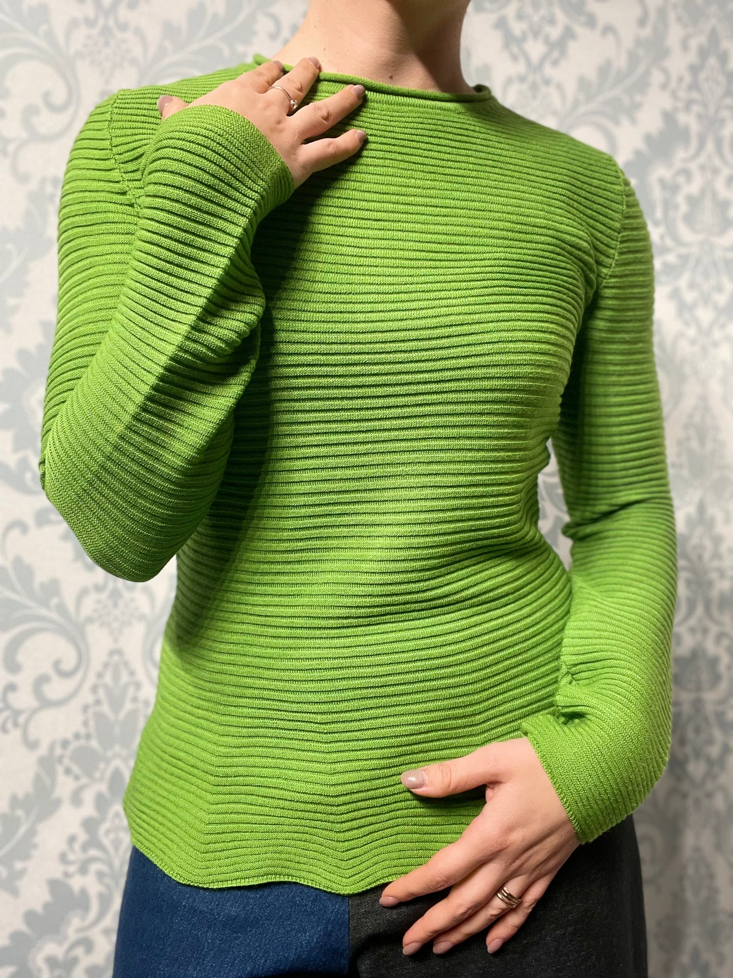 Maglia girocollo 100% lana