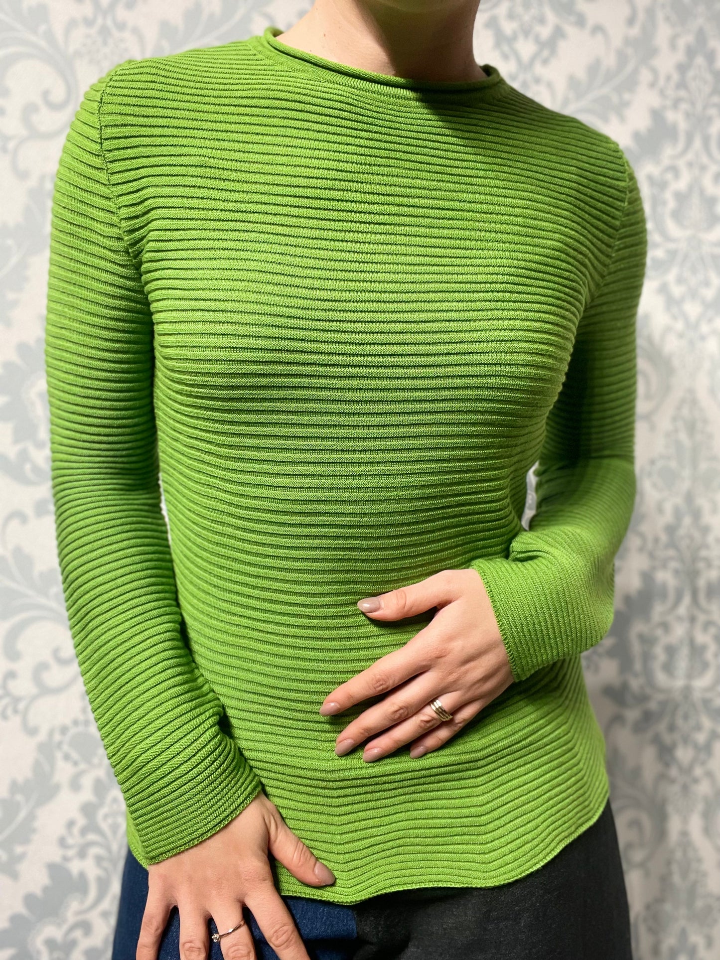Maglia girocollo 100% lana