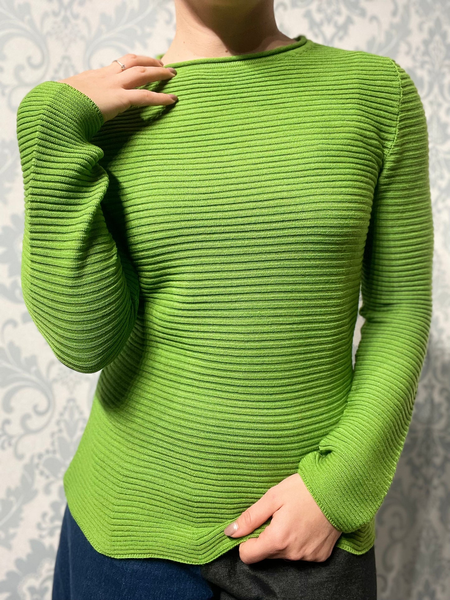 Maglia girocollo 100% lana