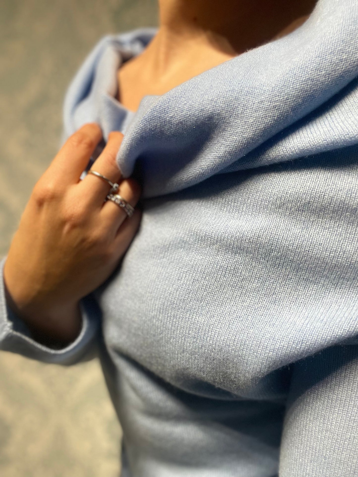 Maglia collo anello 100% cashmere